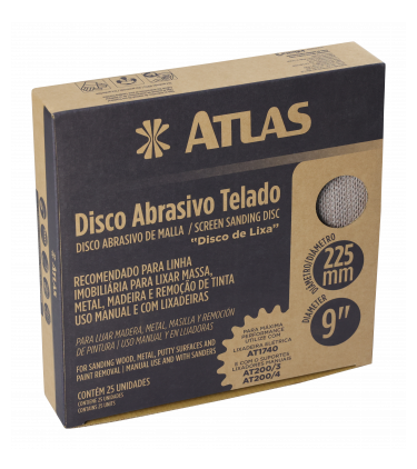 DISCO ABRASIVO TELADO 225 GRAO 150