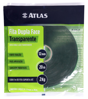 FITA DUPLA FACE TRANSPARENTE 24MM X 2M