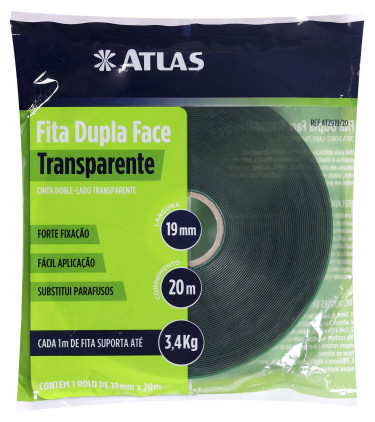 FITA DUPLA FACE TRANSPARENTE 24MM X 2M