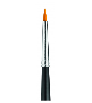 Synthetic bristle, round pointed tip artistic brush